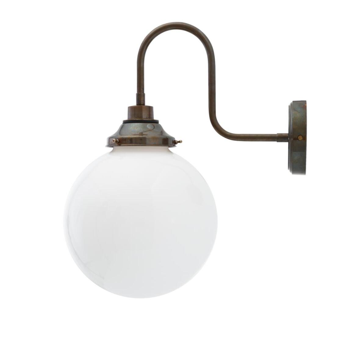 Pelagia Opal Wall Lamp by Mullan Lighting with opal glass shade, modern wall light design, and warm ambient illumination for luxury interiors.