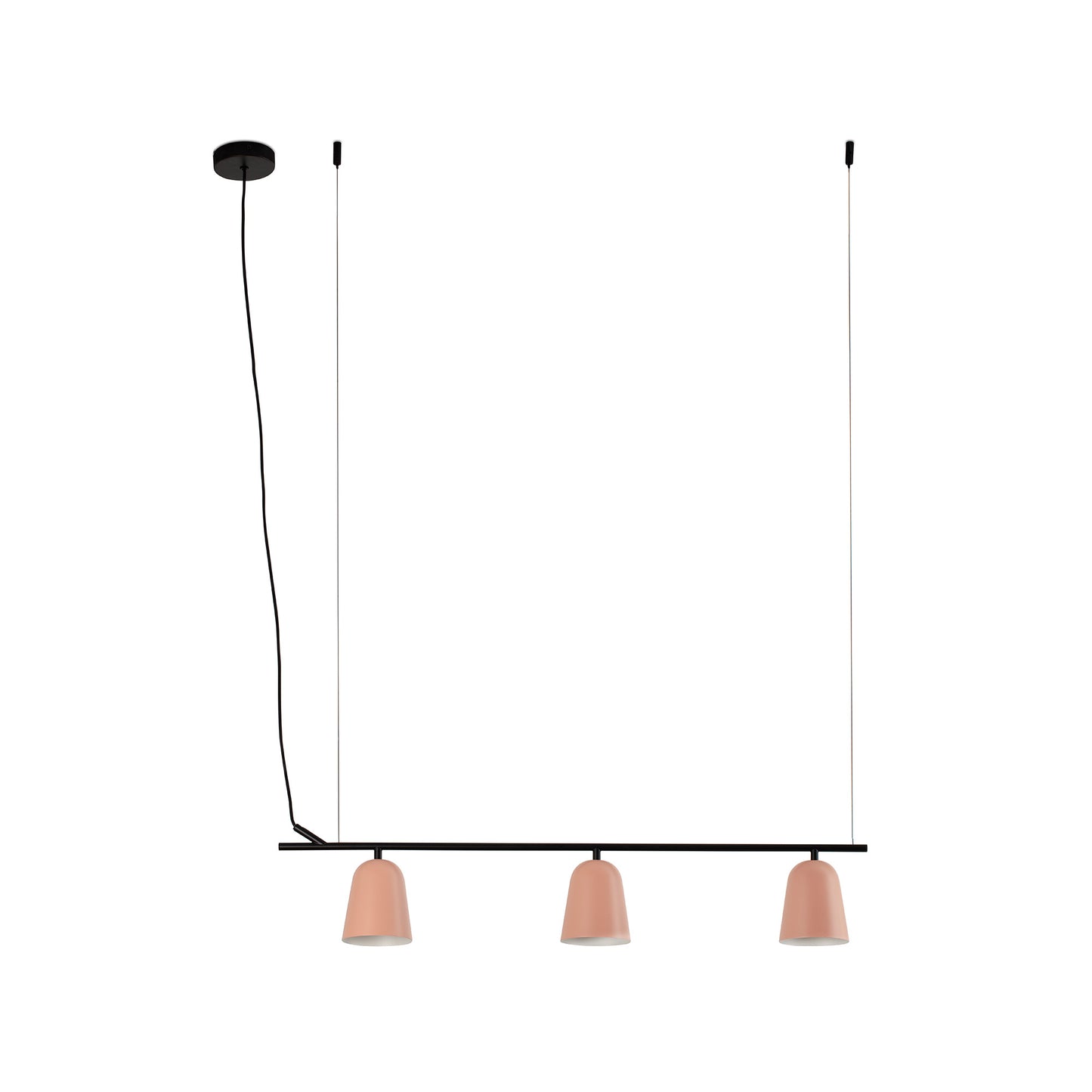 linear lights, long light above desk, best working light, 3 lights on rod design, triple light for working above desk, luxury hanging lights, top lighting brands in india