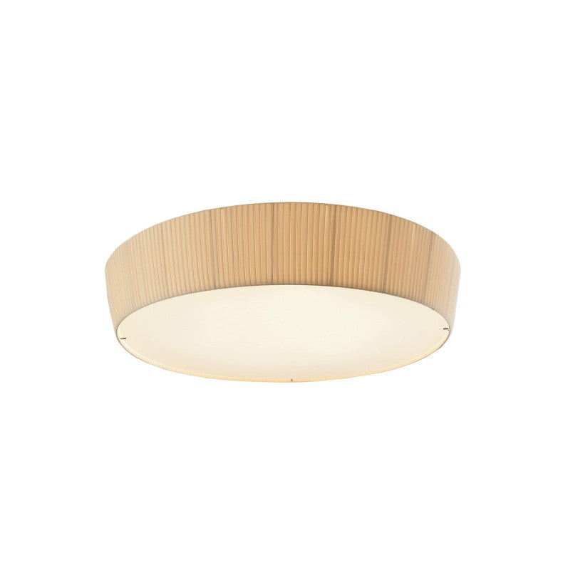fabric pleated ceiling light. ceiling lamp in cream fabrc