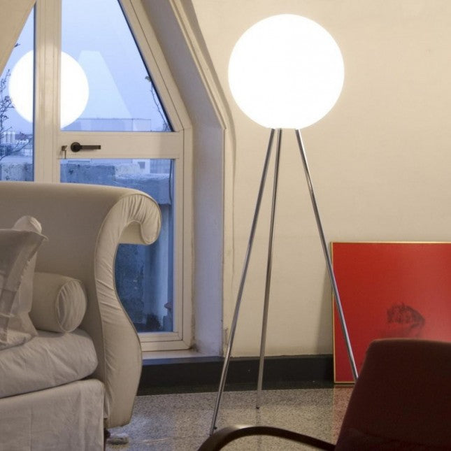 Tripod Floor Light, Moon floor lamp, chrome metal floor lamp European, European designer lighting brand, Corner floor light