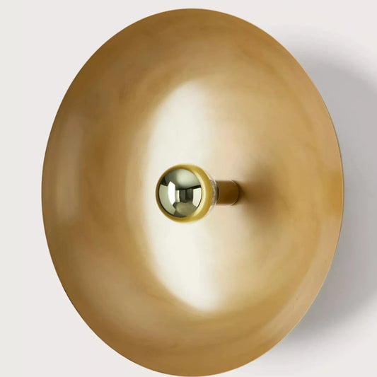 Antique Gold Round plate  wall light 
