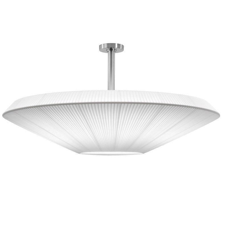 large light-weight white circular Pleated fabric ceiling light