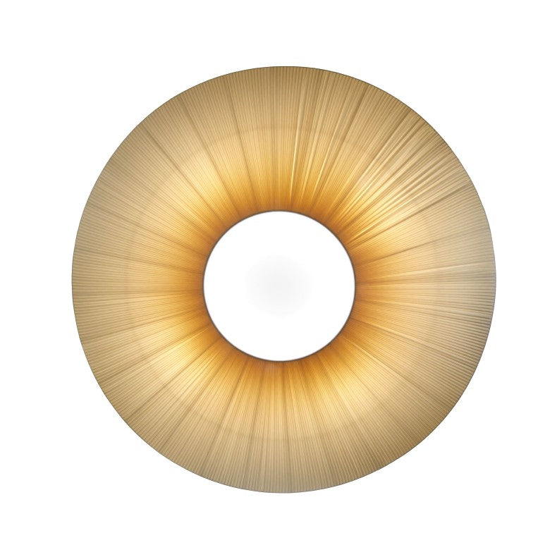 large light weight. Pleated. fabric Circular ceiling lamp