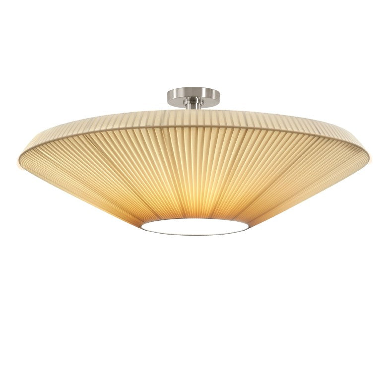  Pleated. fabric Circular ceiling lamp