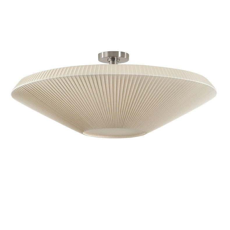 Pleated. fabric Circular ceiling lamp