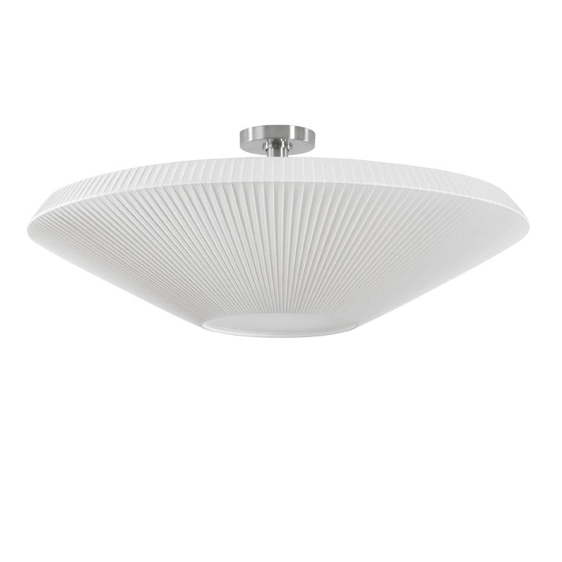 Pleated. fabric Circular ceiling lamp