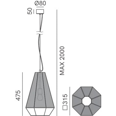 Massira 295.03 Pendant Lamp by IL Fanale