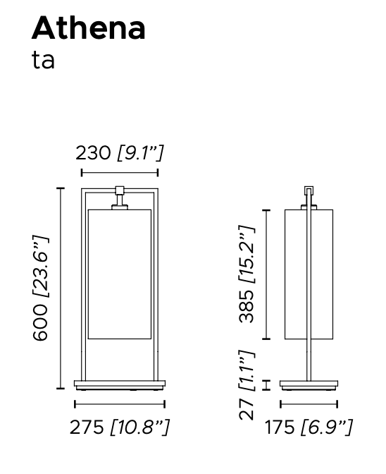 Athena Table Lamp by Contardi