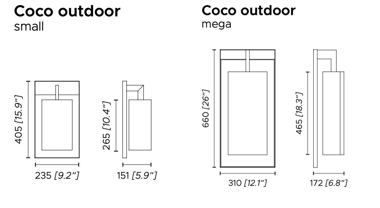 Coco Mega, Deluxe Outdoor Wall Lamps by Contardi