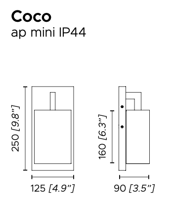 Coco Mini Bathroom Wall Lamp by Contardi