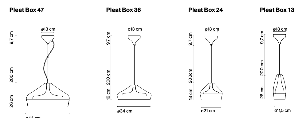 Pleat Box 13 Pendant Lamp by Marset
