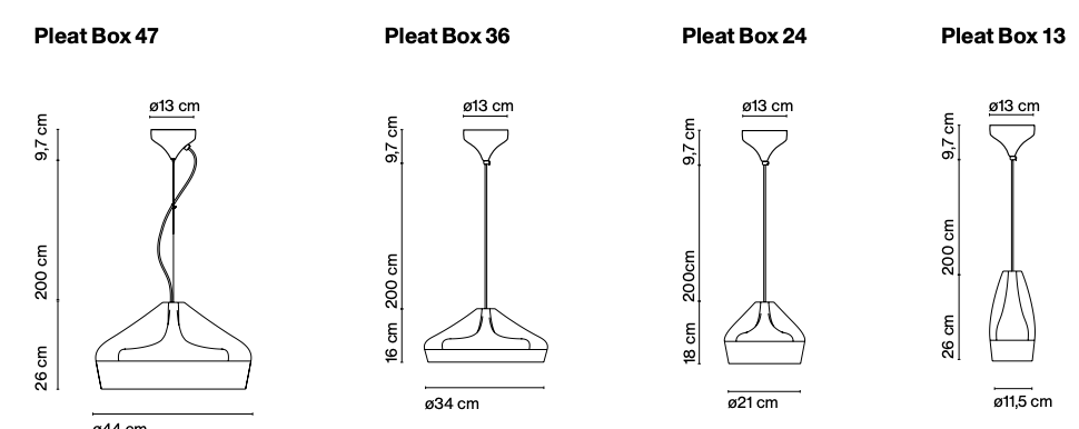 Pleat Box 47 Pendant Lamp by Marset