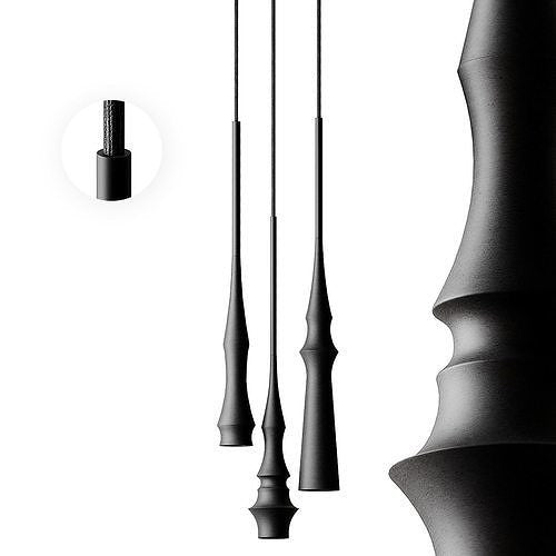 suspended light. slim slender suspended lamps.