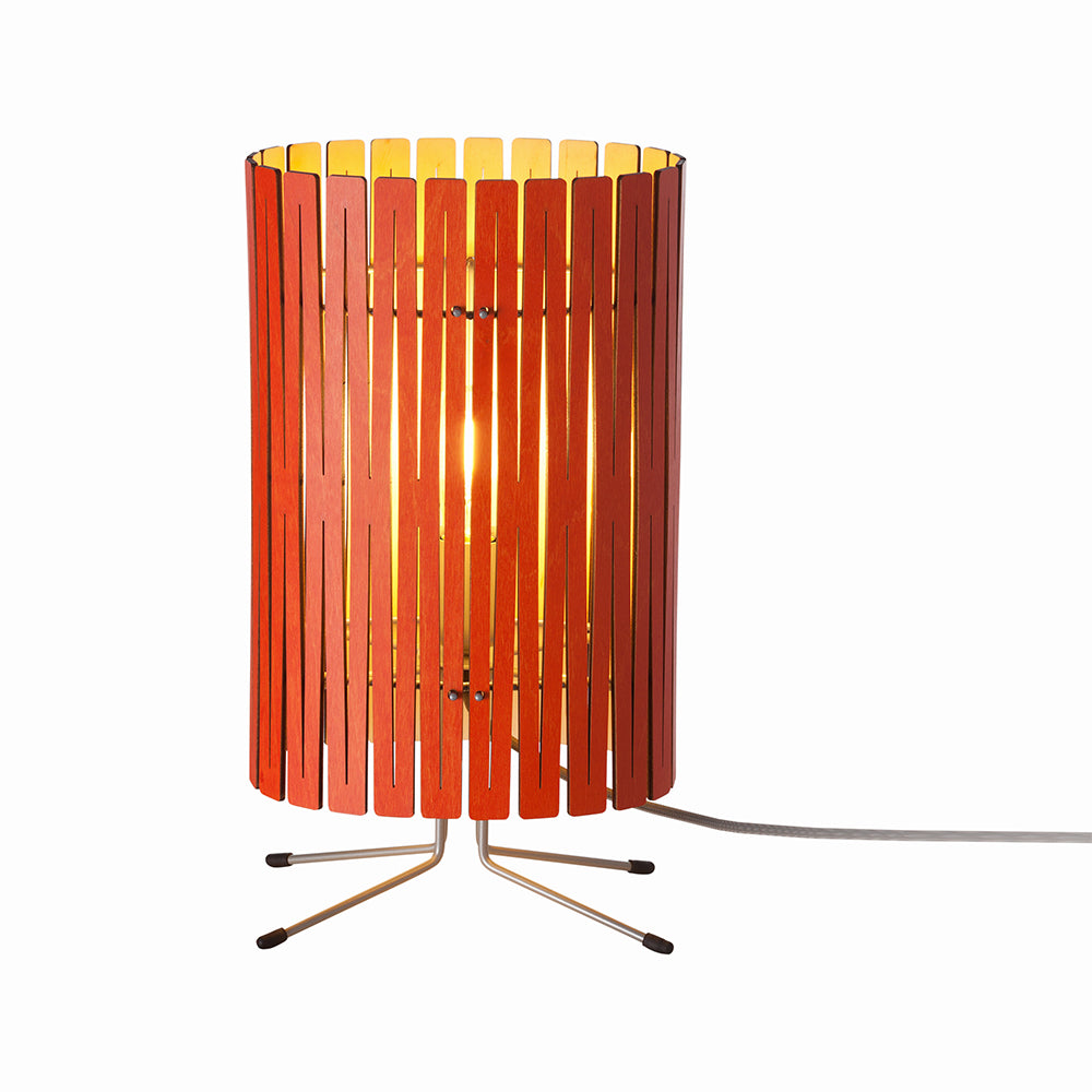 wooden red table lamp by Graypants, Eureope