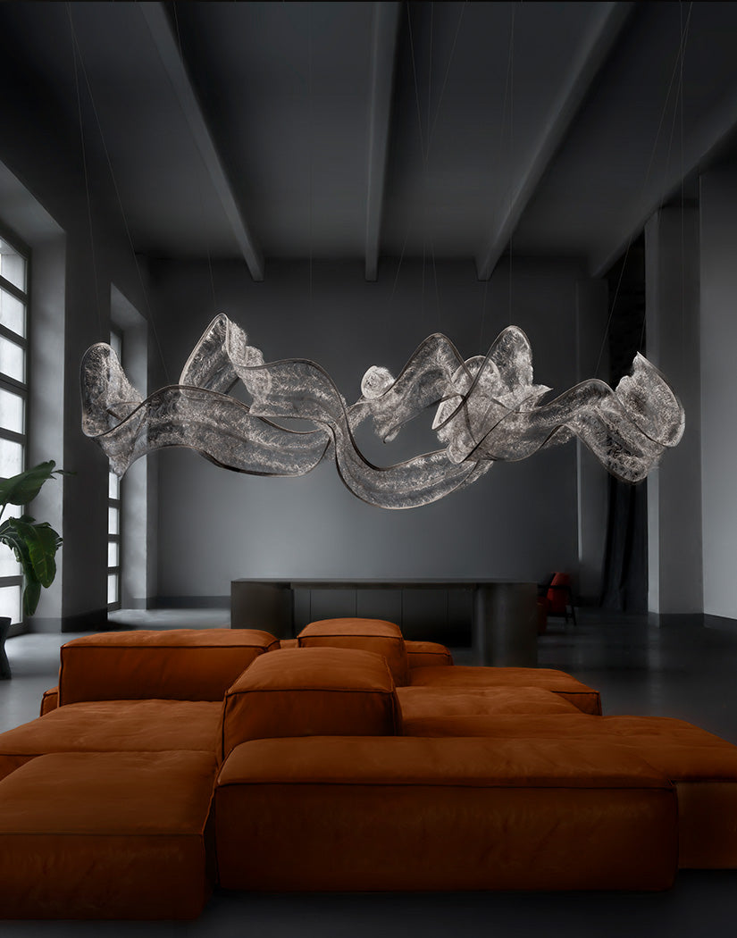 Genesis Suspension by Terzani sculptural pendant with organic intertwined forms