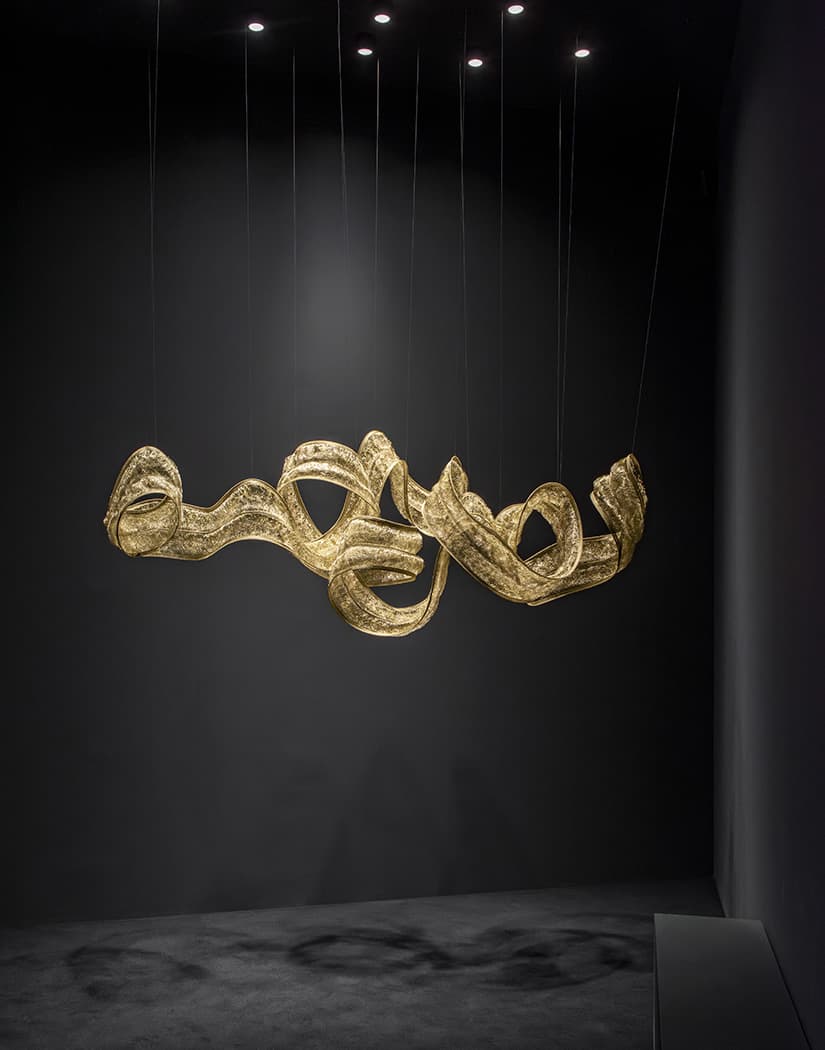 Genesis Suspension by Terzani sculptural pendant with organic intertwined forms