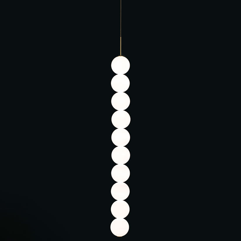 Luxury Italian pendant—Terzani Abacus featuring modular glass lighting elements