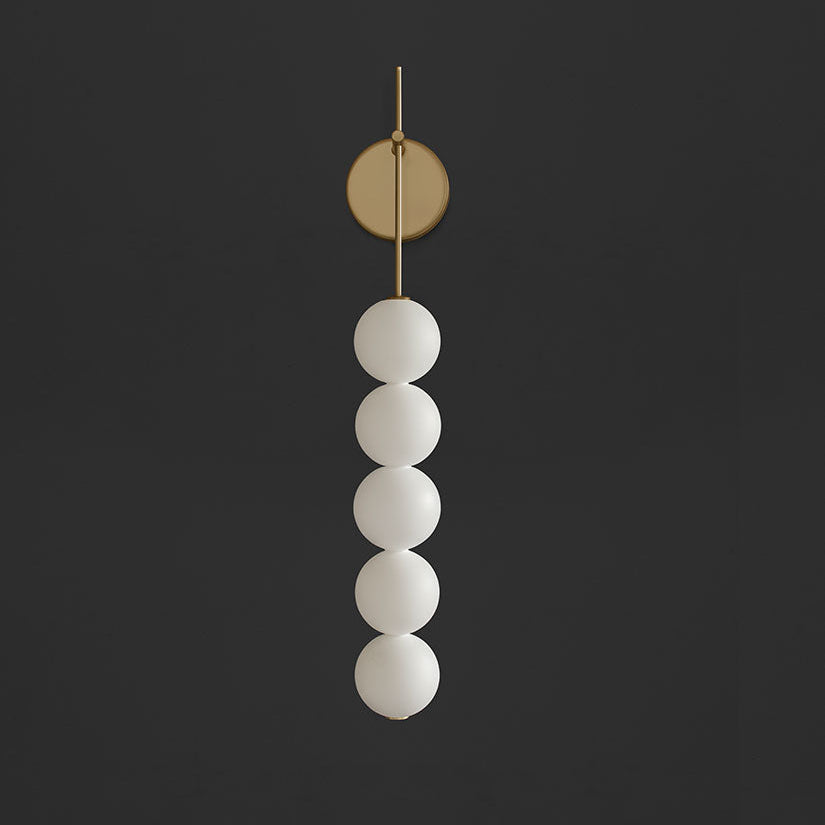 Modern sculptural lighting fixture with illuminated glass spheres by Terzani.