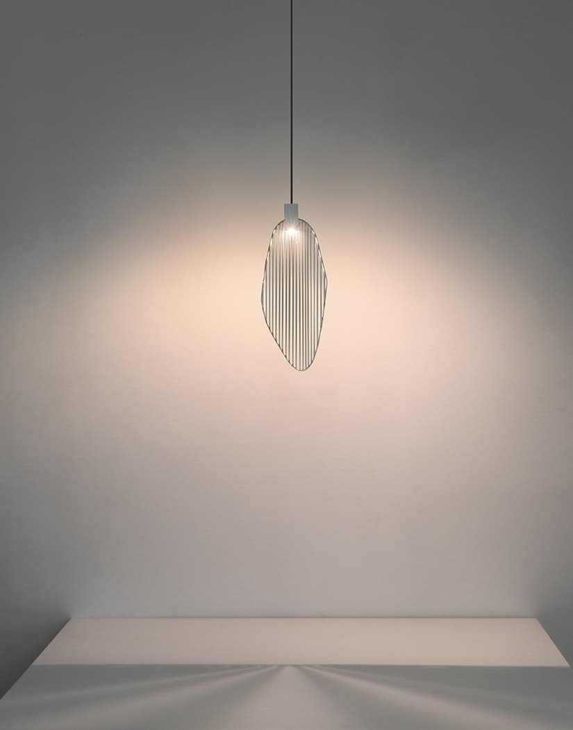 Italian-made Terzani Harpe light showcasing modern design and warm ambient glow