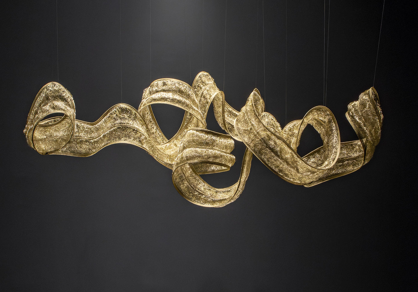 Genesis Suspension by Terzani sculptural pendant with organic intertwined forms
