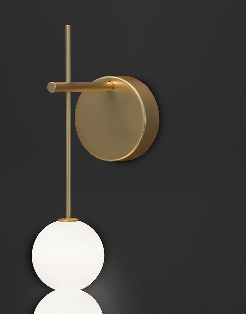Modern sculptural lighting fixture with illuminated glass spheres by Terzani.
