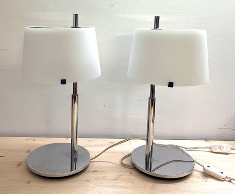 chrome tall table lamp online India, Designer Study Bedside Table Lamp, Metal chrome tall table lamps for bedroom 