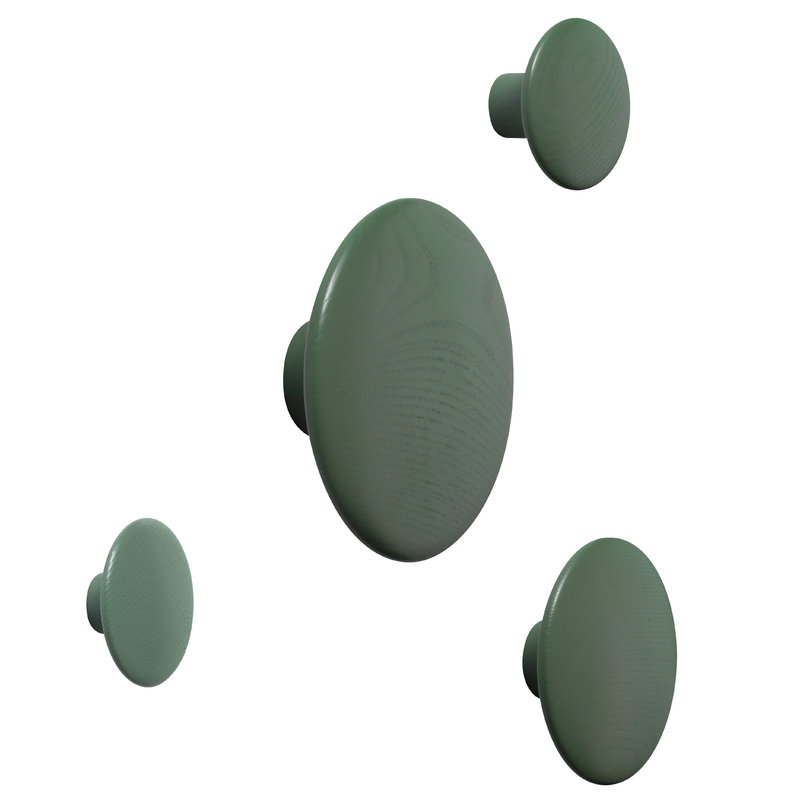 Dots (Wood) Dusty Green ø6.5cm