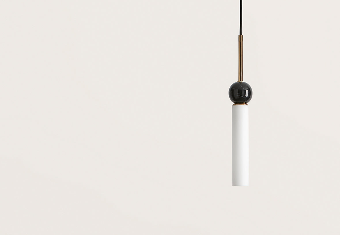 thin marble pendant light