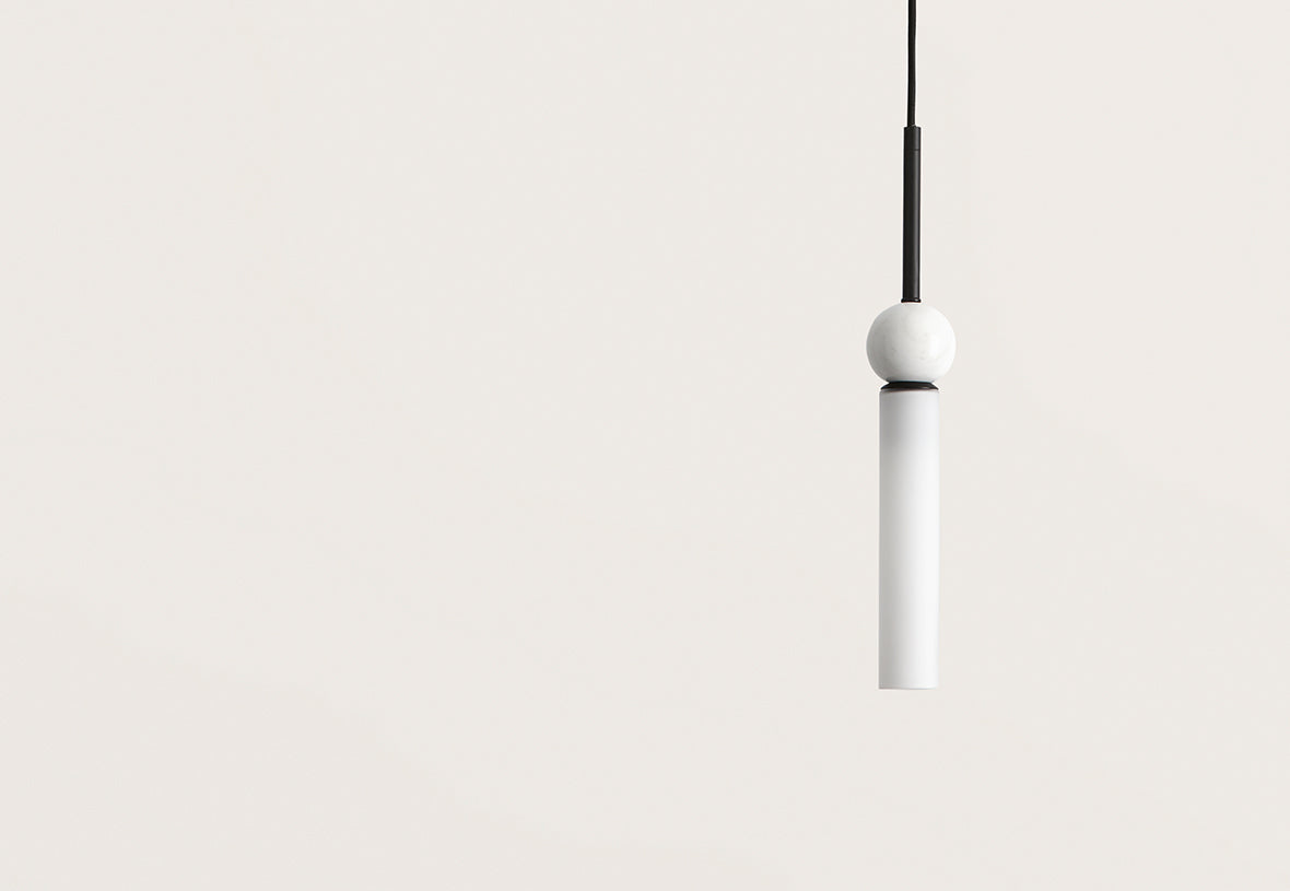 thin marble pendant light