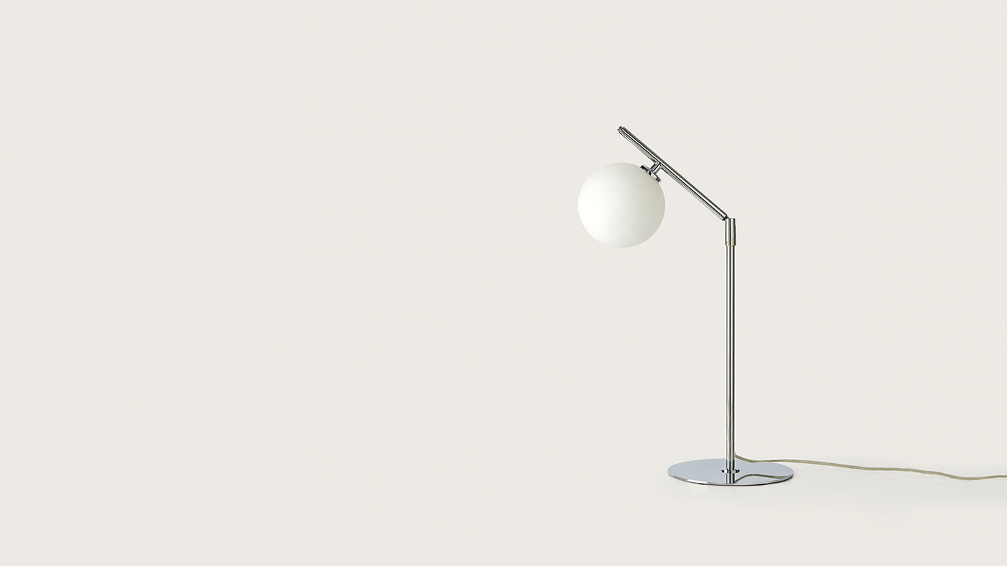 chrome adjustable table lamp