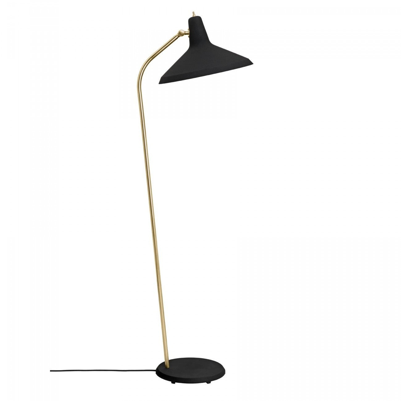 danish black gold floor lamp