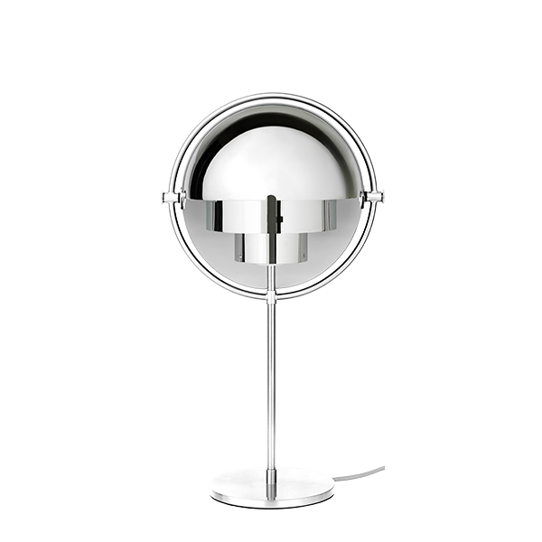 Silver shiny Chrome table lamp