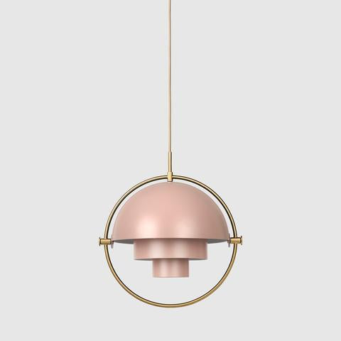 pink gold hanging pendant light