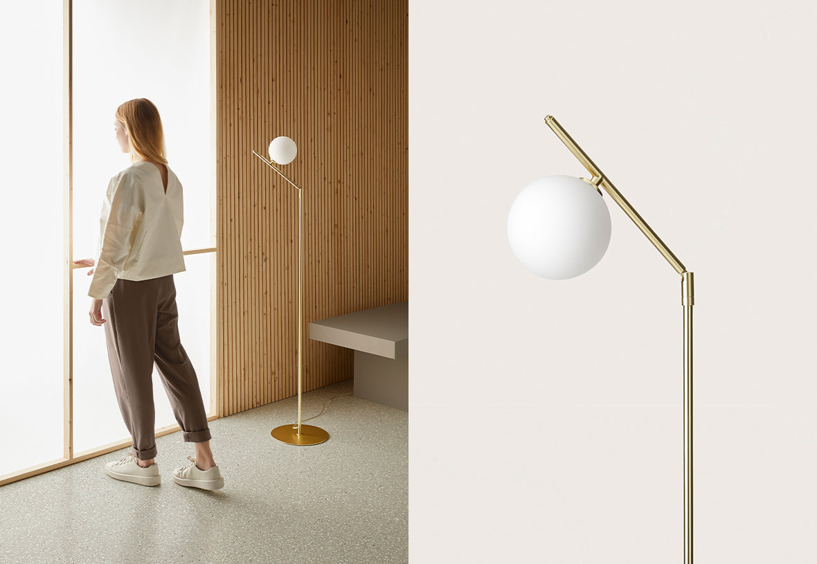 gold floor lamp