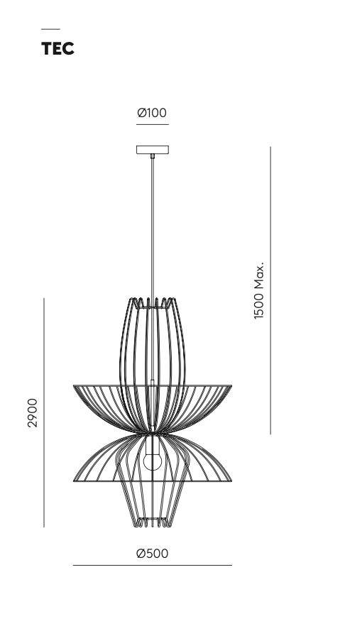 Ellen Suspension Lamp by Aromas Del Campo