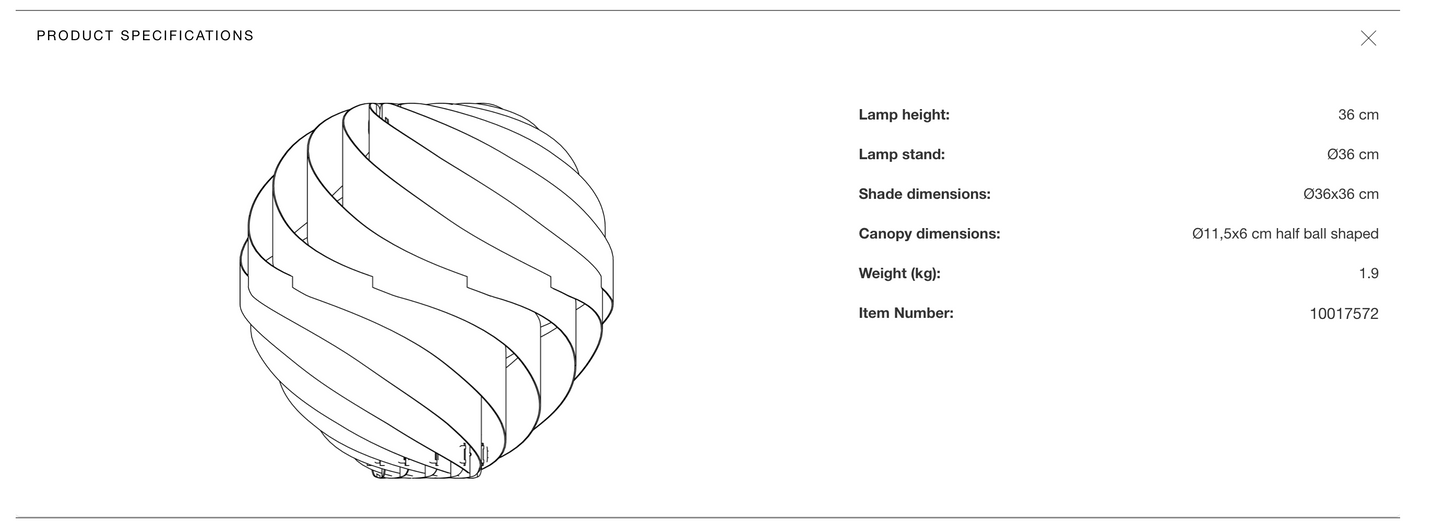 Turbo Pendant - 36cm diameter by Gubi