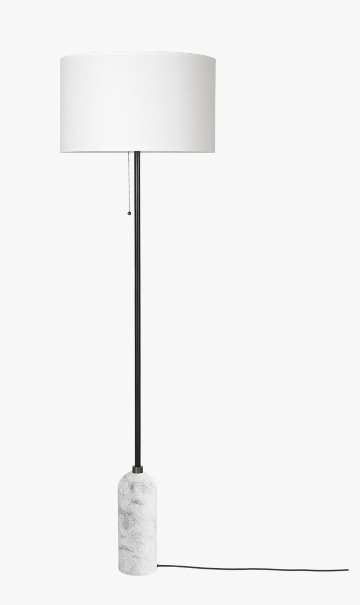 Marble base floor lamp