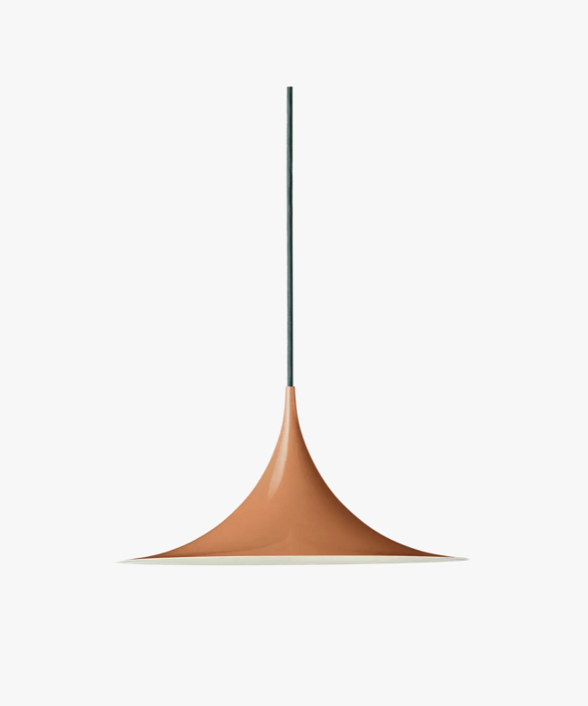 Orange rust glossy pendant lamp