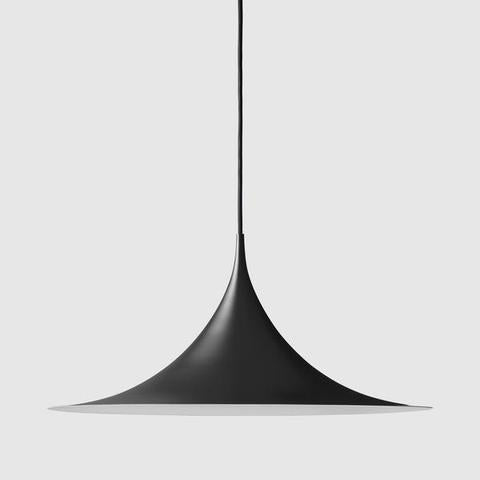 black round geometrical hanging lamp