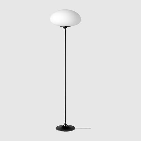 transitional White glass contemporary floor lamp 
