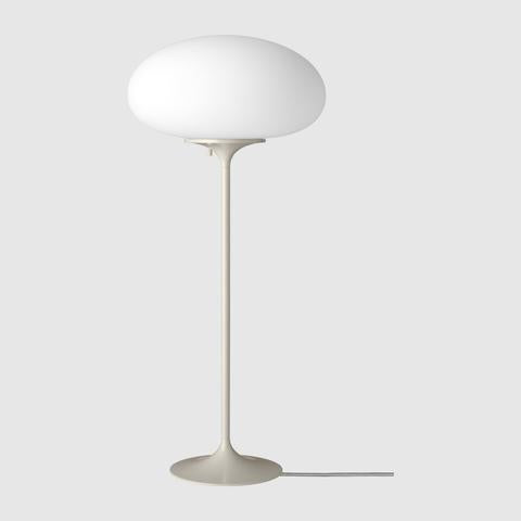 white . satin glass floor lamp
