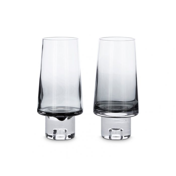 TANK HIGH BALL GLASSES BLACK SET OF 2 BY TOM DIXON